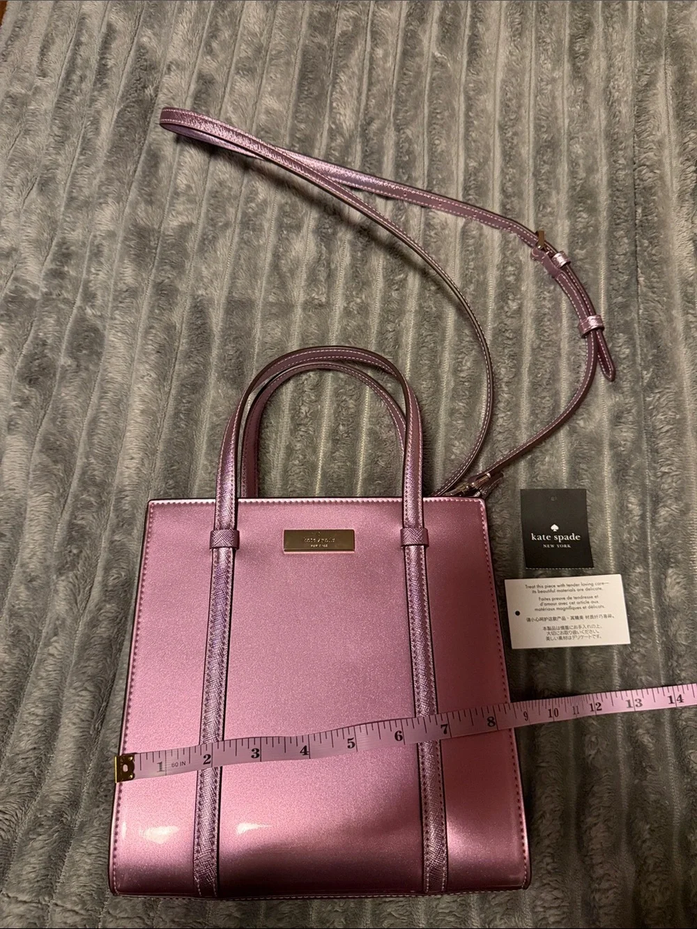 kate spade Metallic lavender Mini Tote Bag